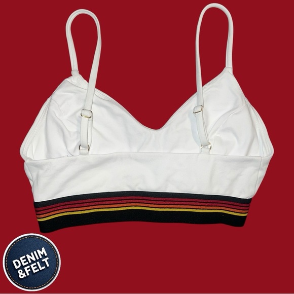 Aviator Nation 2 Piece LOGO ELASTIC KEYHOLE BRA & SHORTS SET - WHITE | EUC!♥️🌈⚡️ - Picture 4 of 16